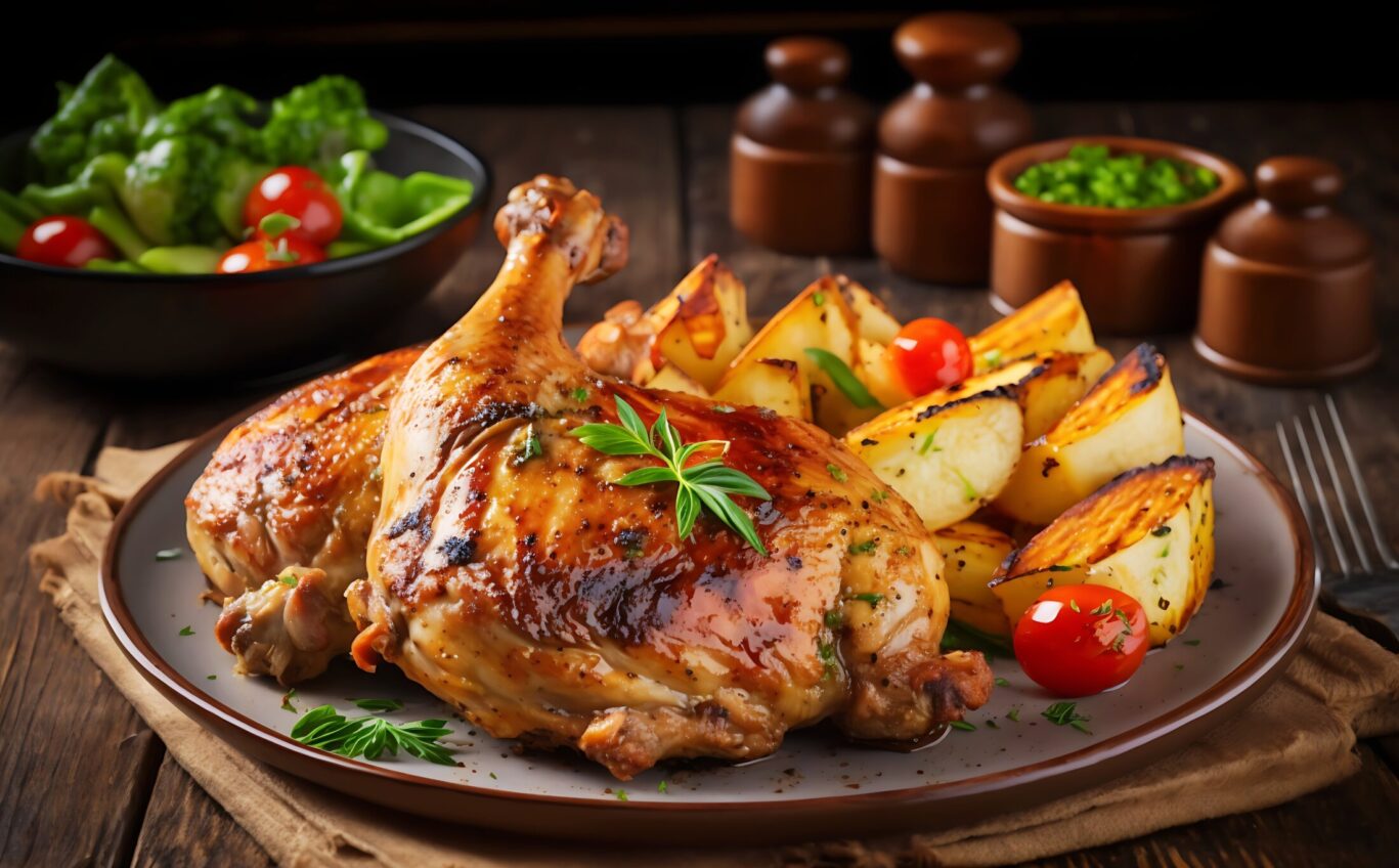 roasted chicken with vegetables